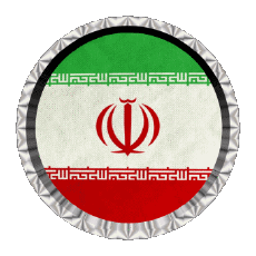 Fahnen Asien Iran Rund - Ringe 