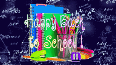 Nachrichten Englisch Happy Back to School Animierter Hintergrund 002 