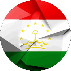 Drapeaux Asie Tadjikistan Rond 