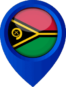 Flags Oceania Vanuatu Location Pin 