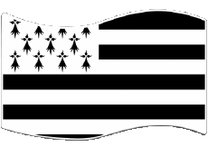 Banderas Francia Regiones Bretaña Rectángulo 