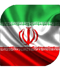 Drapeaux Asie Iran Carré 