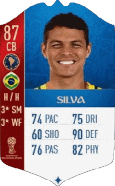 Multi Média Jeux Vidéo F I F A - Joueurs Cartes Brésil Thiago Emiliano da Silva 