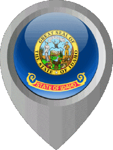 Flags America U.S.A - States Idaho Location Pin 
