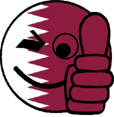 Fahnen Asien Katar Smiley - OK 