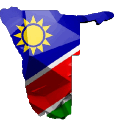 Bandiere Africa Namibia Carta Geografica 
