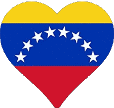 Banderas América Venezuela Corazón 