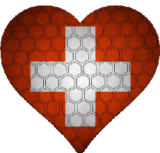 Flags Europe Swiss Heart 