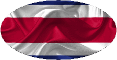 Drapeaux Amériques Costa Rica Ovale 01 