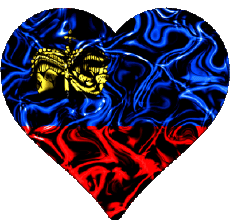 Drapeaux Europe Liechtenstein Coeur 