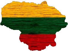 Drapeaux Europe Lituanie Carte 