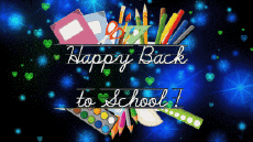 Messagi Inglese Happy Back to School Sfondo animato 008 