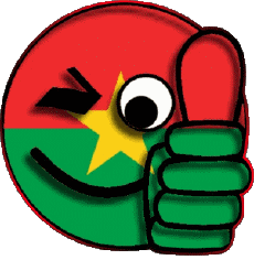 Fahnen Afrika Burkina Faso Smiley - OK 