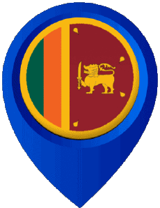 Fahnen Asien Sri Lanka Standort-Pin 