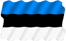 Drapeaux Europe Estonie Ondulation 