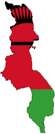 Banderas África Malawi Mapa 