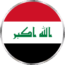 Drapeaux Asie Iraq Rond 