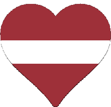 Bandiere Europa Lettonia Cuore 