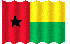 Banderas África Guinea Bissau Ondulación 
