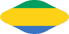 Banderas África Gabón Oval 02 