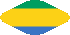 Bandiere Africa Gabon Ovale 02 