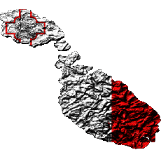 Bandiere Europa Malta Carta Geografica 