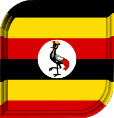 Flags Africa Uganda Square 