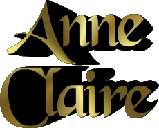 First Names FEMININE - France A Composed Anne Claire 