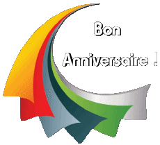 Messages French Bon Anniversaire Abstrait - Géométrique Transparent Background 019 