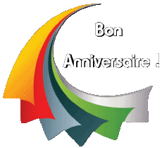Nachrichten Französisch Bon Anniversaire Abstrait - Géométrique 019 