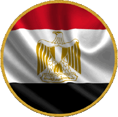Drapeaux Afrique Egypte Rond 