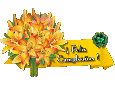 Nachrichten Spanisch Feliz Cumpleaños Floral Transparenter Hintergrund 008 