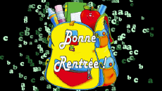 Messages French Bonne Rentrée Animated Background 002 