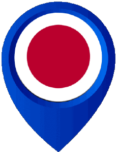 Flags Asia Japan Location Pin 