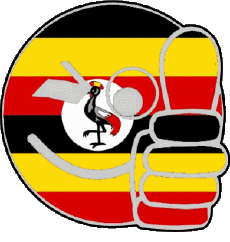 Banderas África Uganda Smiley - OK 