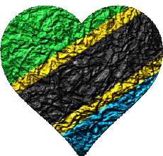 Fahnen Afrika Tansania Coeur 