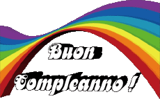 Messages Italien Buon Compleanno Astratto - Geometrico Fond Transparent 021 