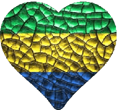 Flags Africa Gabon Heart 