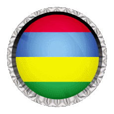 Flags Africa Mauritius Round - Rings 