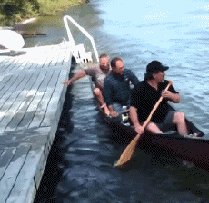 Humor -  Fun Sports Canoe Kayak Falls - Fail 