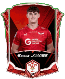 Sports Rugby - Players Wales Team 2025 Eddie JAMES 