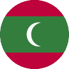 Drapeaux Asie Maldives Rond 