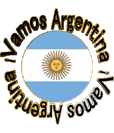 Messages Espagnol Vamos Argentina Bandera 