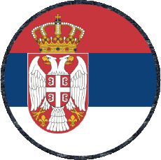 Drapeaux Europe Serbie Rond 