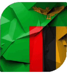Bandiere Africa Zambia Quadrato 