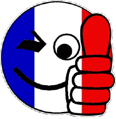 Fahnen Europa Frankreich National Smiley - OK 