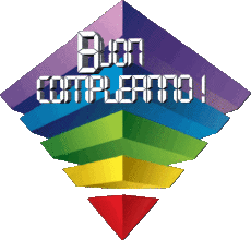 Nachrichten Italienisch Buon Compleanno Astratto - Geometrico Transparenter Hintergrund 010 