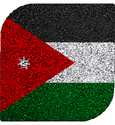 Drapeaux Asie Jordanie Carré 