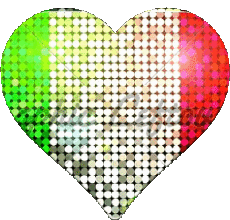 Flags Europe Italy National Heart 