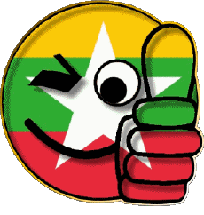 Flags Asia Burma Smiley - OK 